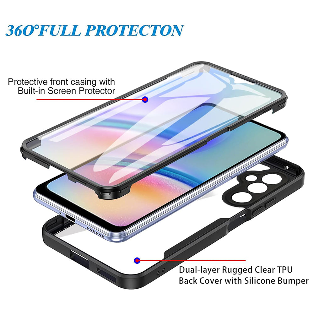 Case for Samsung Galaxy A05s A057, Techsuit, ColorVerse 360, Black