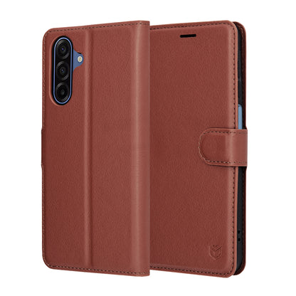 Case for Samsung Galaxy A17 4G / A17 5G, Techsuit, Leather Folio, Brown