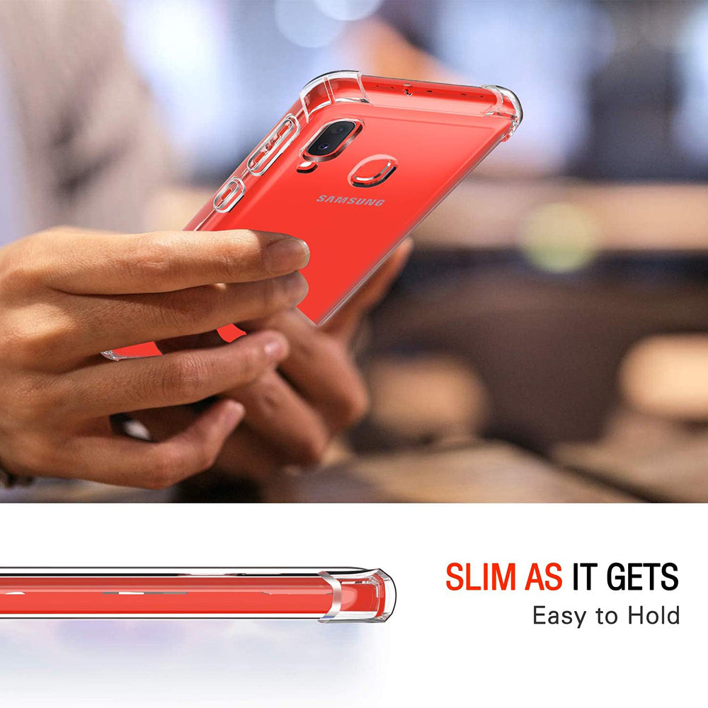 Case for Samsung Galaxy A20e A202, Techsuit, Shockproof Clear, Transparent