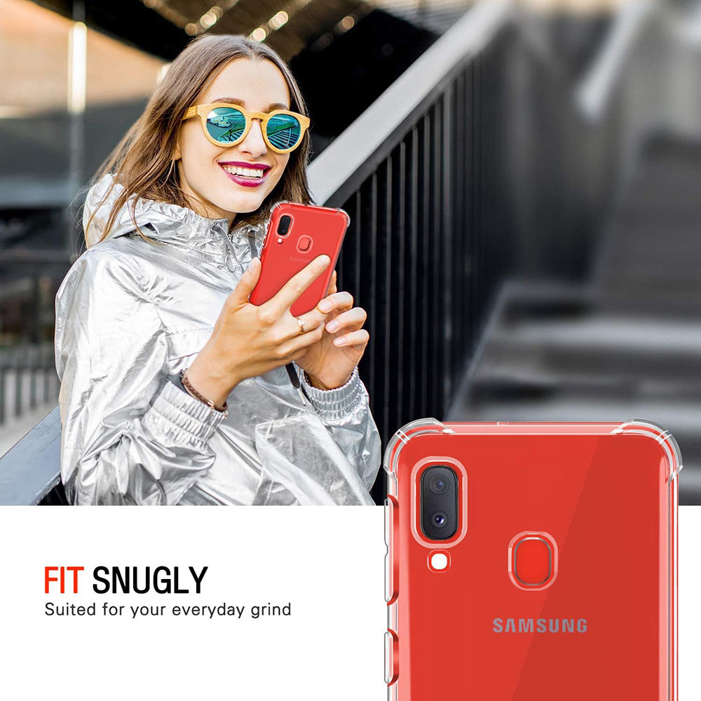 Case for Samsung Galaxy A20e A202, Techsuit, Shockproof Clear, Transparent