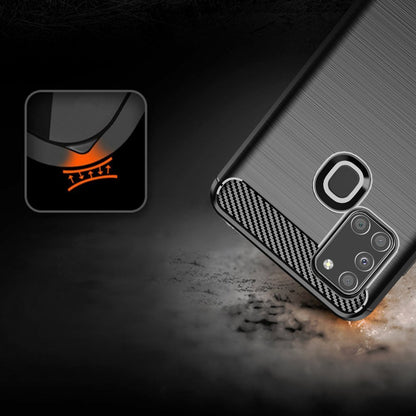 Case for Samsung Galaxy A21s A217, Techsuit, Carbon, Black