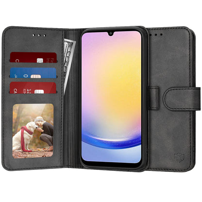Case for Samsung Galaxy A25 A256, Techsuit, Diary Book, Black