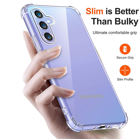 Case for Samsung Galaxy A55 5G A556, Techsuit, Shockproof Clear, Transparent