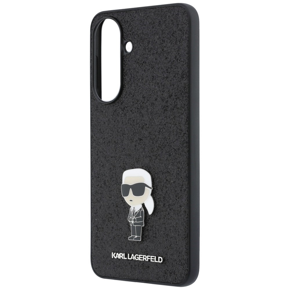 Case for Samsung Galaxy A57 5G, Karl Lagerfeld, Glitter Fixed Ikonik Karl, Black