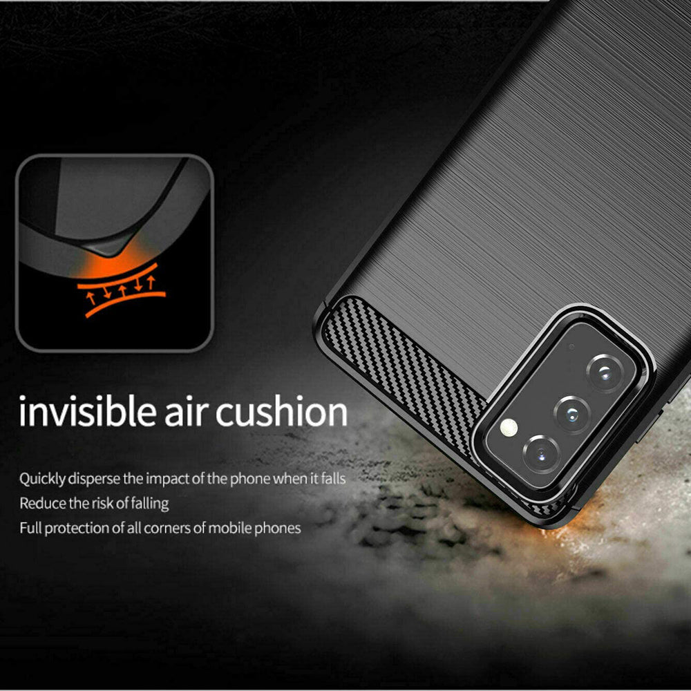 Case for Samsung Galaxy S20 FE 2022 G781 / S20 FE 5G G781 / S20 FE G780, Techsuit, Carbon, Black