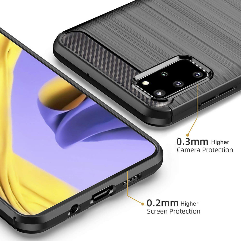 Case for Samsung Galaxy S20+ 5G G986 / S20+ G985, Techsuit, Carbon, Black
