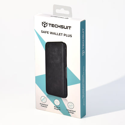 Case for Samsung Galaxy S21 5G G991, Techsuit, Safe Wallet Plus, Black