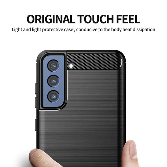 Case for Samsung Galaxy S21 FE 5G G990, Techsuit, Carbon, Black