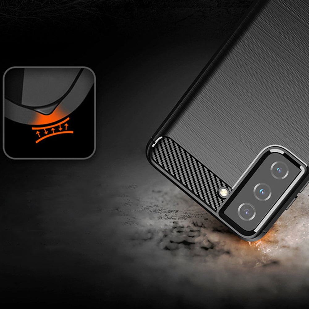 Case for Samsung Galaxy S21+ 5G G996, Techsuit, Carbon, Black