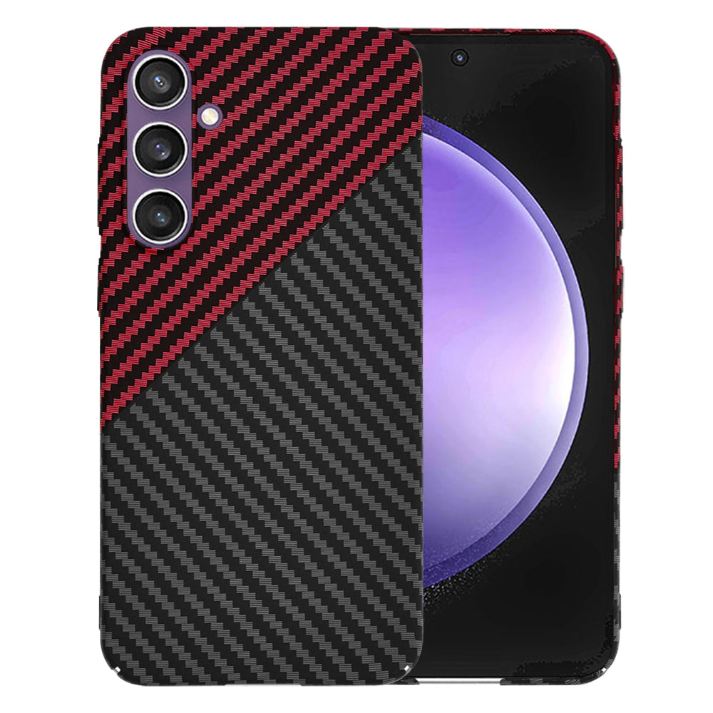 Case for Samsung Galaxy S23 FE S711, Techsuit, Carbonite FiberShell, Black Red