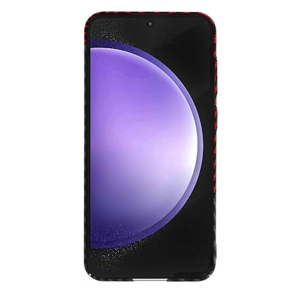 Case for Samsung Galaxy S23 FE S711, Techsuit, Carbonite FiberShell, Black Red