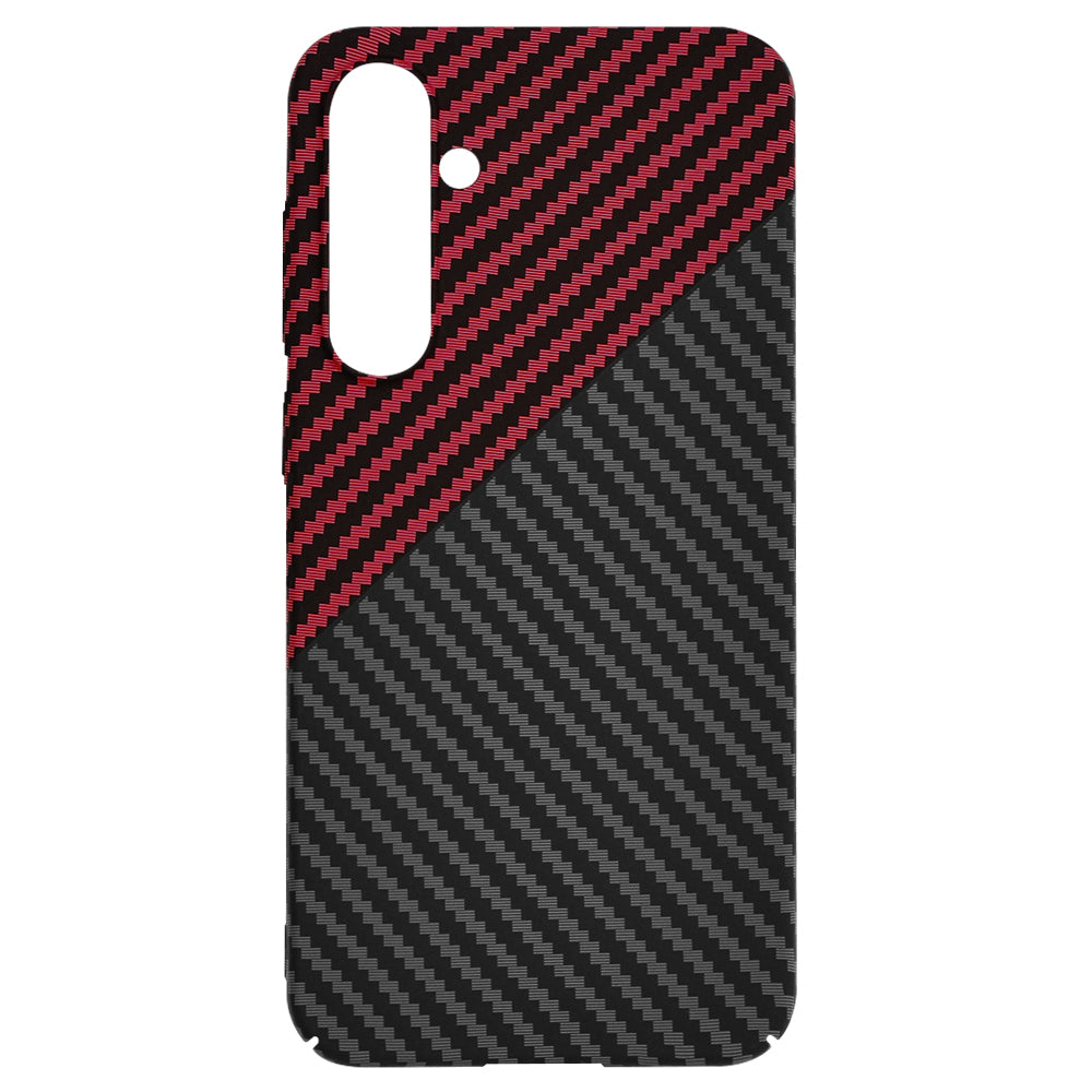 Case for Samsung Galaxy S23 FE S711, Techsuit, Carbonite FiberShell, Black Red