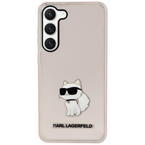 Case for Samsung Galaxy S23 S911, Karl Lagerfeld, Ikonik Choupette, Pink