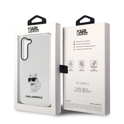 Case for Samsung Galaxy S23 S911, Karl Lagerfeld, Ikonik Choupette, Transparent
