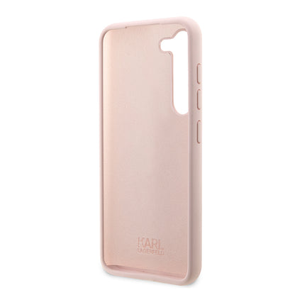 Case for Samsung Galaxy S23 S911, Karl Lagerfeld, Ikonik Karl Silicone, Pink