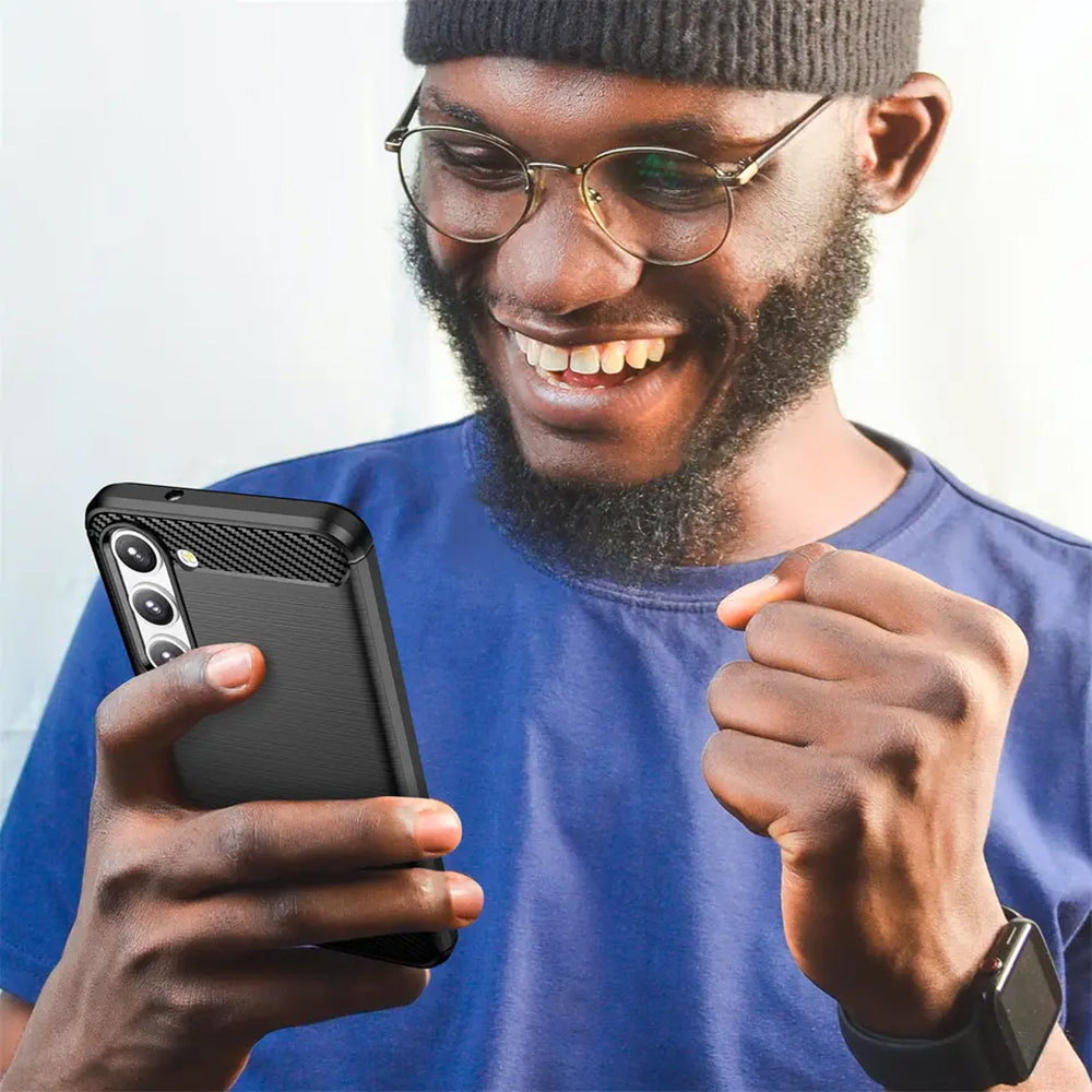 Case for Samsung Galaxy S23 S911, Techsuit, Carbon, Black