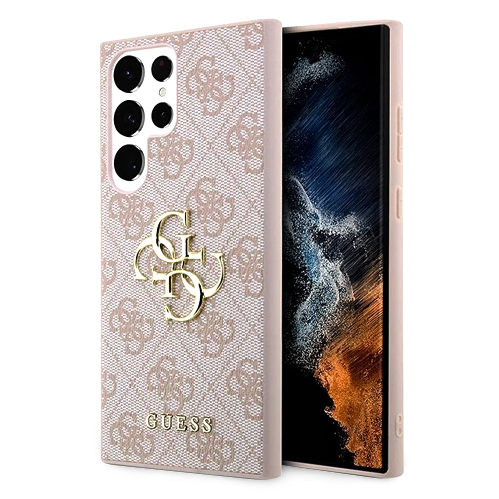 Case for Samsung Galaxy S23 Ultra S918, Guess, 4G Big Logo, Pink
