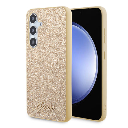 Case for Samsung Galaxy S24+ S926, Guess, Glitter Script, Gold