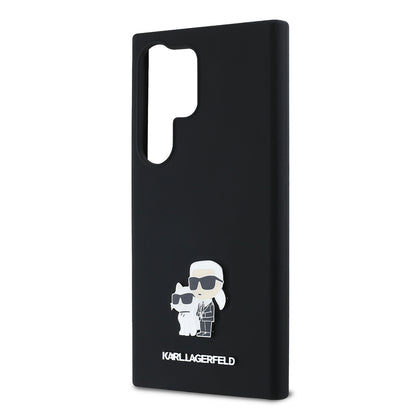 Case for Samsung Galaxy S24 Ultra S928, Karl Lagerfeld, Silicone Karl & Choupette, Black