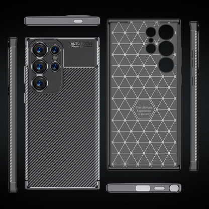 Case for Samsung Galaxy S24 Ultra S928, Techsuit, CarbonFiber, Black