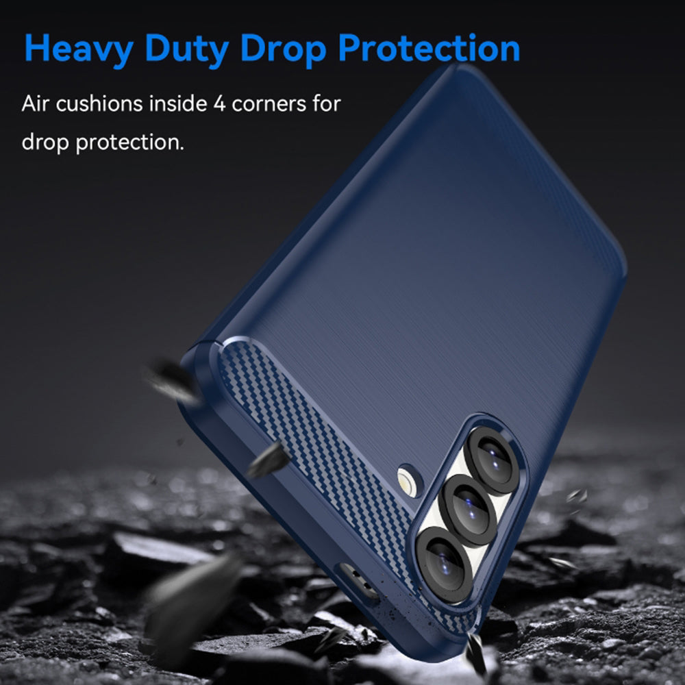 Case for Samsung Galaxy S25 Edge S937, Techsuit, Carbon, Blue