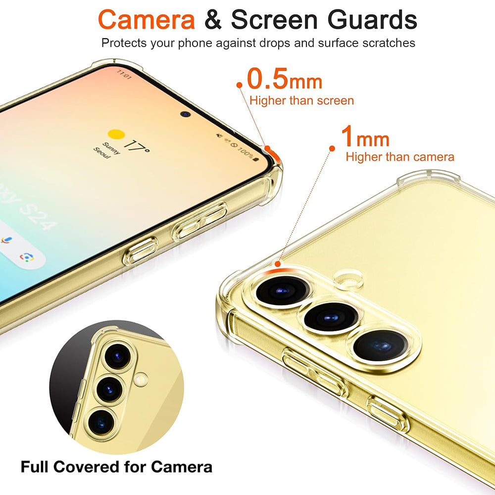Case for Samsung Galaxy S25+ S936, Techsuit, Shockproof Clear, Transparent