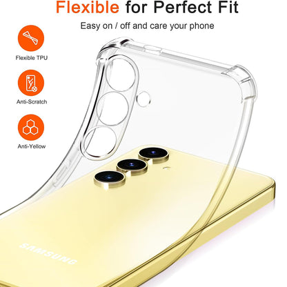 Case for Samsung Galaxy S25 S931, Techsuit, Shockproof Clear, Transparent