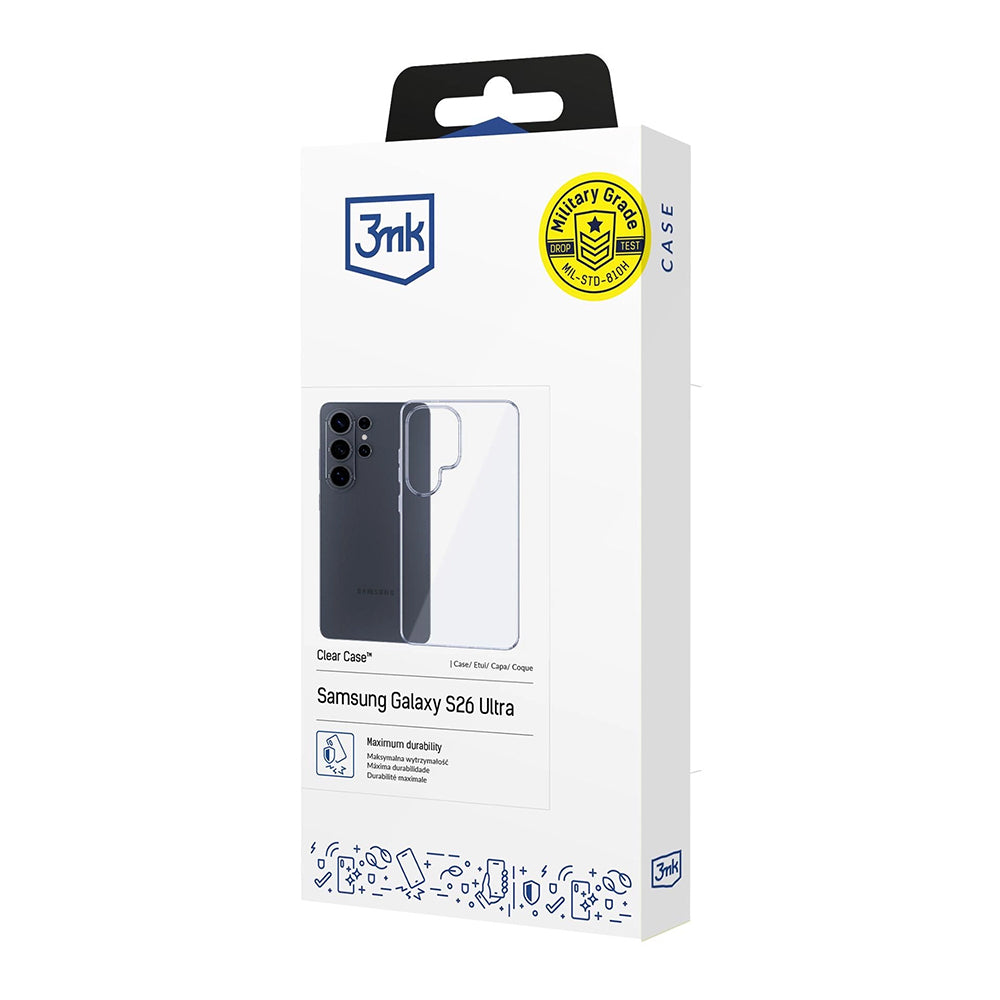 Case for Samsung Galaxy S26 Ultra S948, 3MK, Clear, Transparent