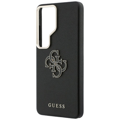 Case for Samsung Galaxy S26 Ultra S948, Guess, 4G Grained Big and Classic Logo, Black