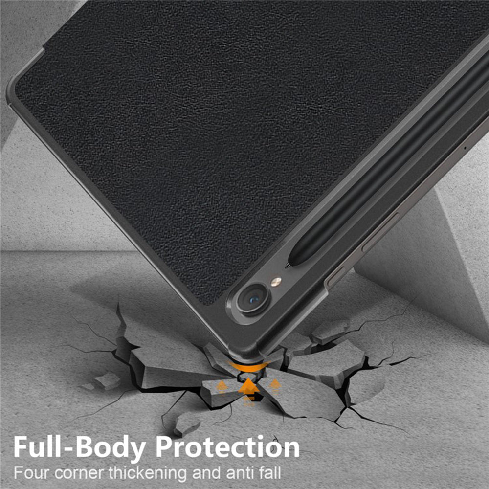 Case for Samsung Galaxy Tab S9 FE / Tab S9 / Tab S10 FE, Techsuit, FoldPro, Black