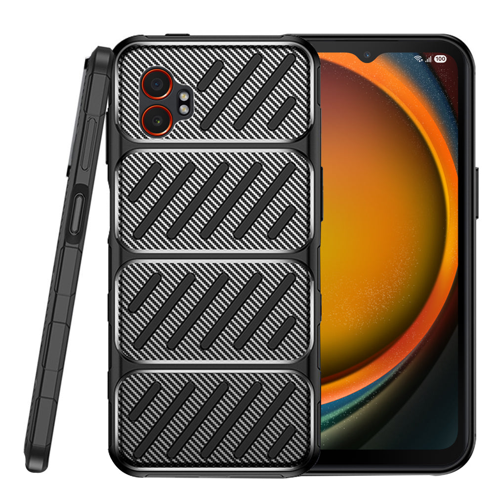 Case for Samsung Galaxy XCover7 Pro, Techsuit, CarbonFiber, Black