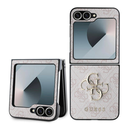 Case for Samsung Galaxy Z Flip7 FE F761 / Z Flip6 F741, Guess, 4G Metal Logo, Pink
