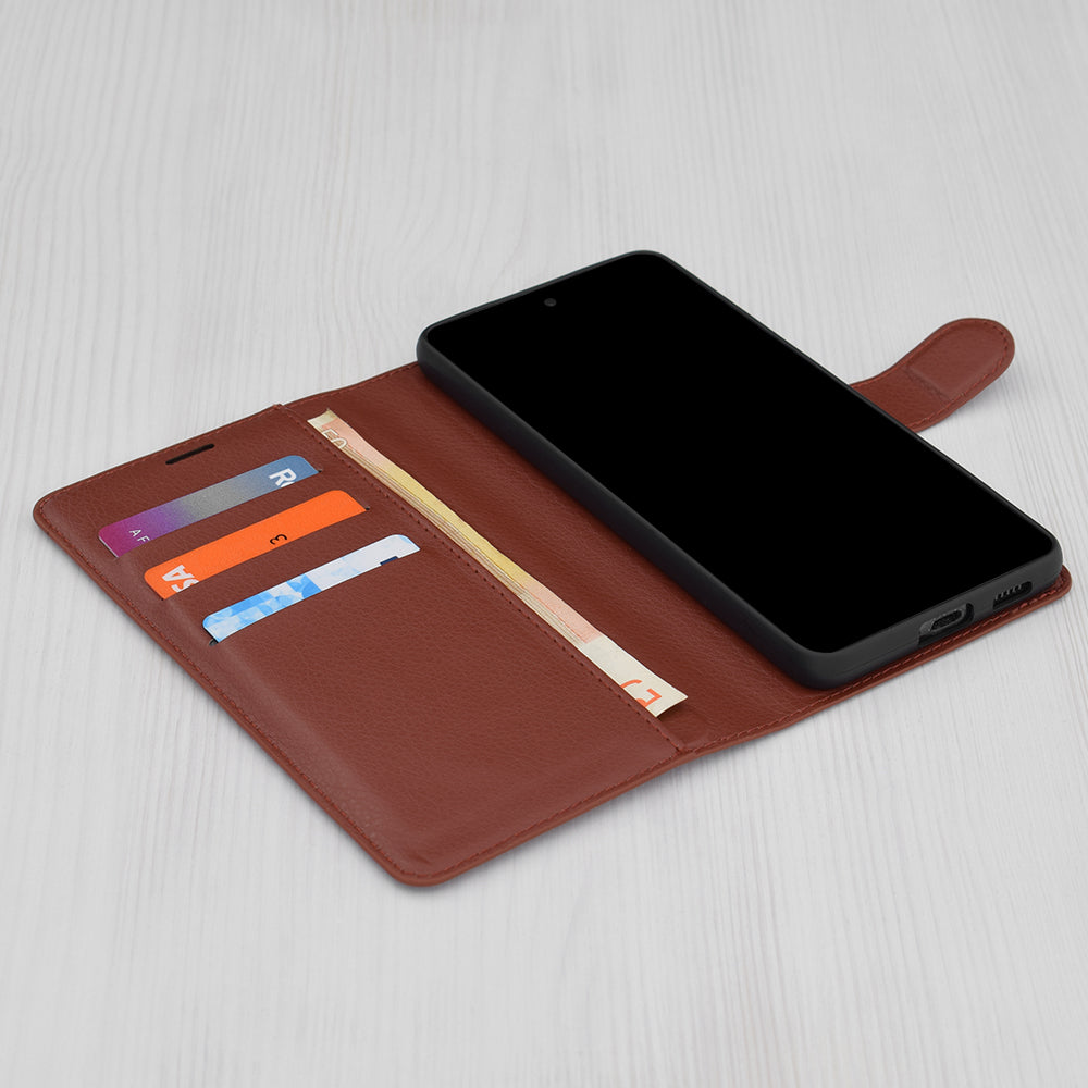 Case for Sony Xperia 1 VI, Techsuit, Leather Folio, Brown