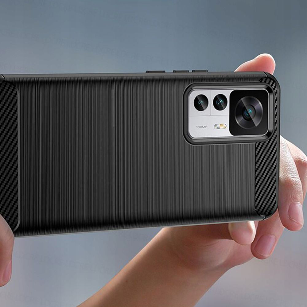 Case for Xiaomi 12T / 12T Pro, Techsuit, Carbon, Black