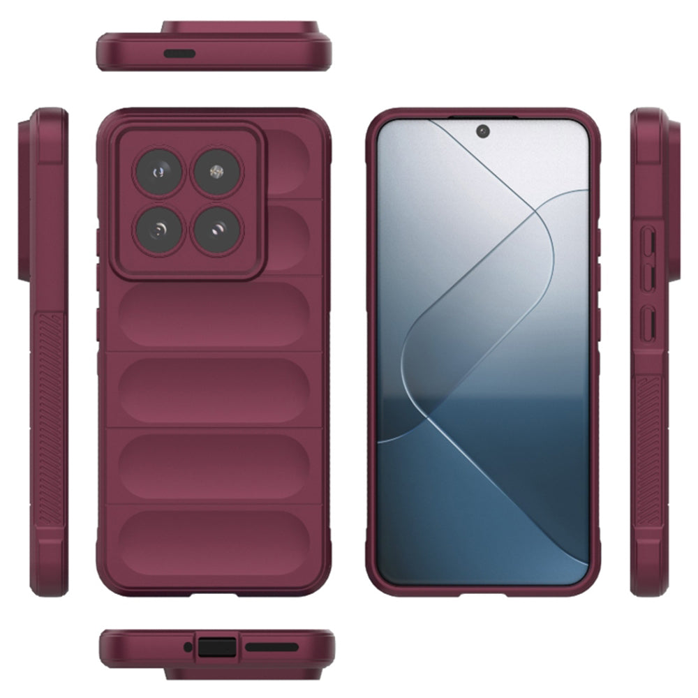 Case for Xiaomi 14 Pro, Techsuit, Magic Shield, Burgundy
