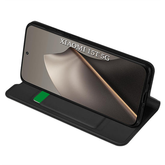 Case for Xiaomi 15T, Techsuit, Magskin Book, Black