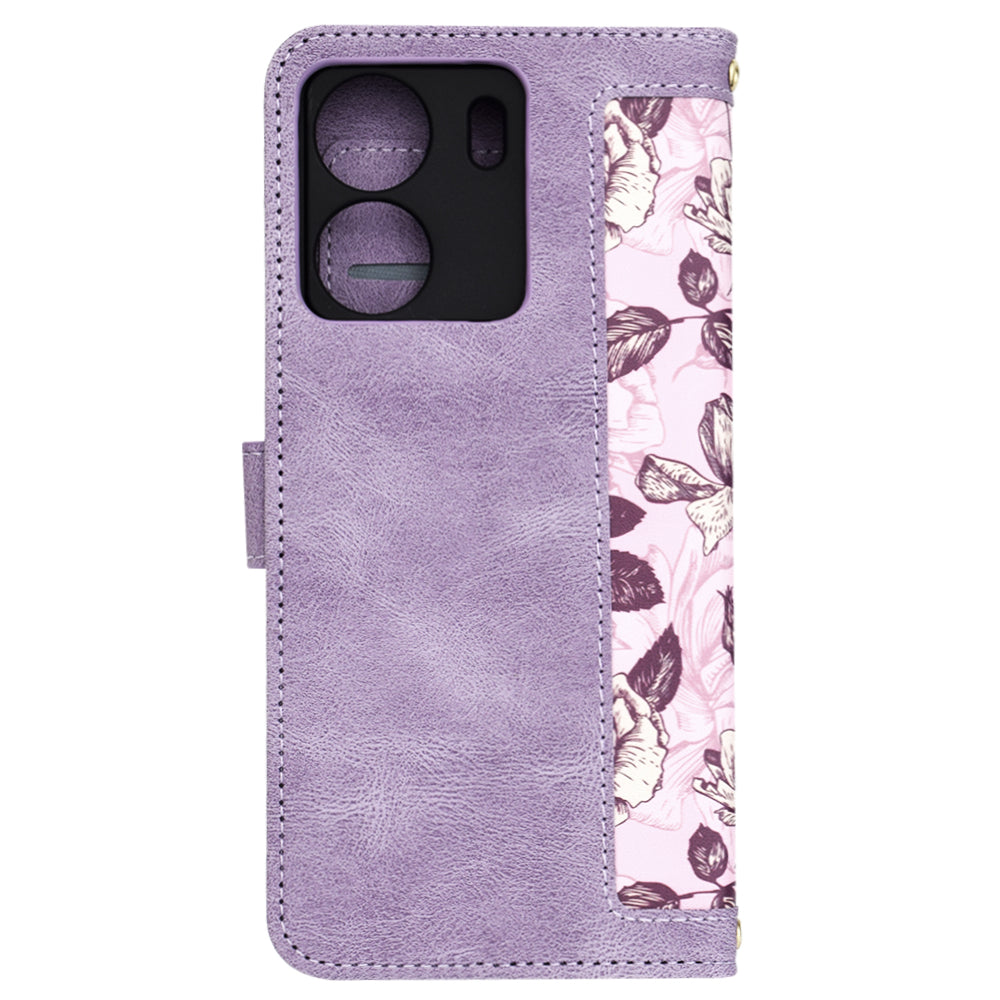 Case for Xiaomi Poco C65 / Redmi 13C, Techsuit, FlipCraft, Purple