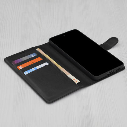 Case for Xiaomi Poco C75 / Redmi 14C, Techsuit, Leather Folio, Black