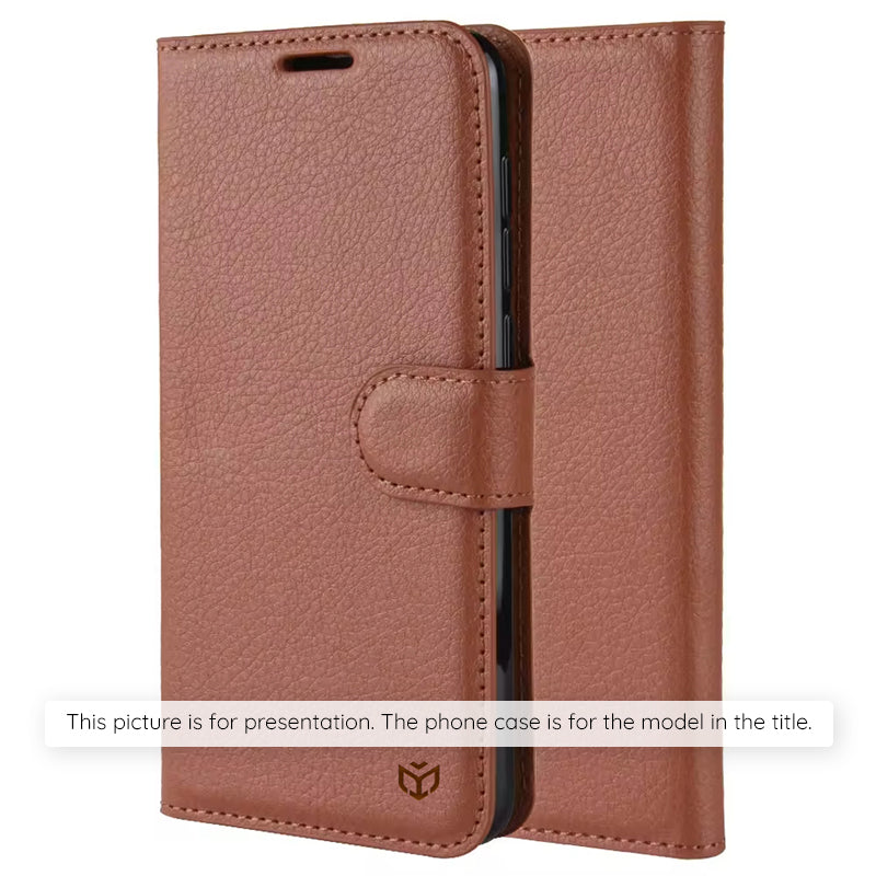 Case for Xiaomi Poco M8 / Redmi Note 15 5G / Note 15 4G, Techsuit, Leather Folio, Brown