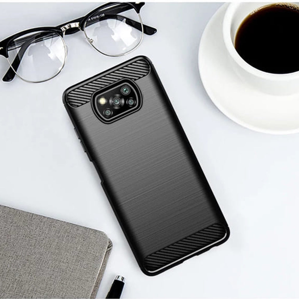 Case for Xiaomi Poco X3 Pro / X3 NFC / X3, Techsuit, Carbon, Black
