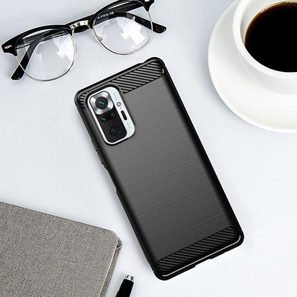Case for Xiaomi Redmi Note 10 Pro Max / Note 10 Pro, Techsuit, Carbon, Black