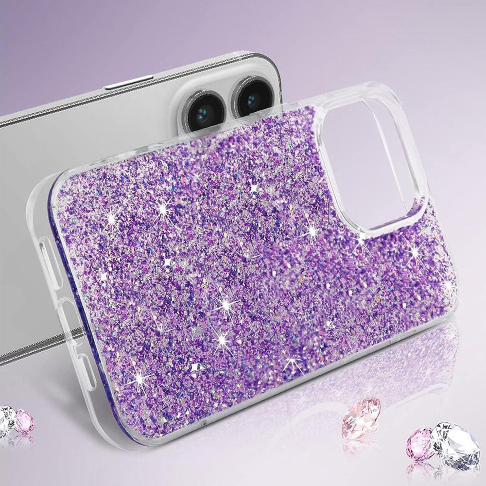 Case for Xiaomi Redmi Note 13 4G, Techsuit, Sparkly Glitter, Blue