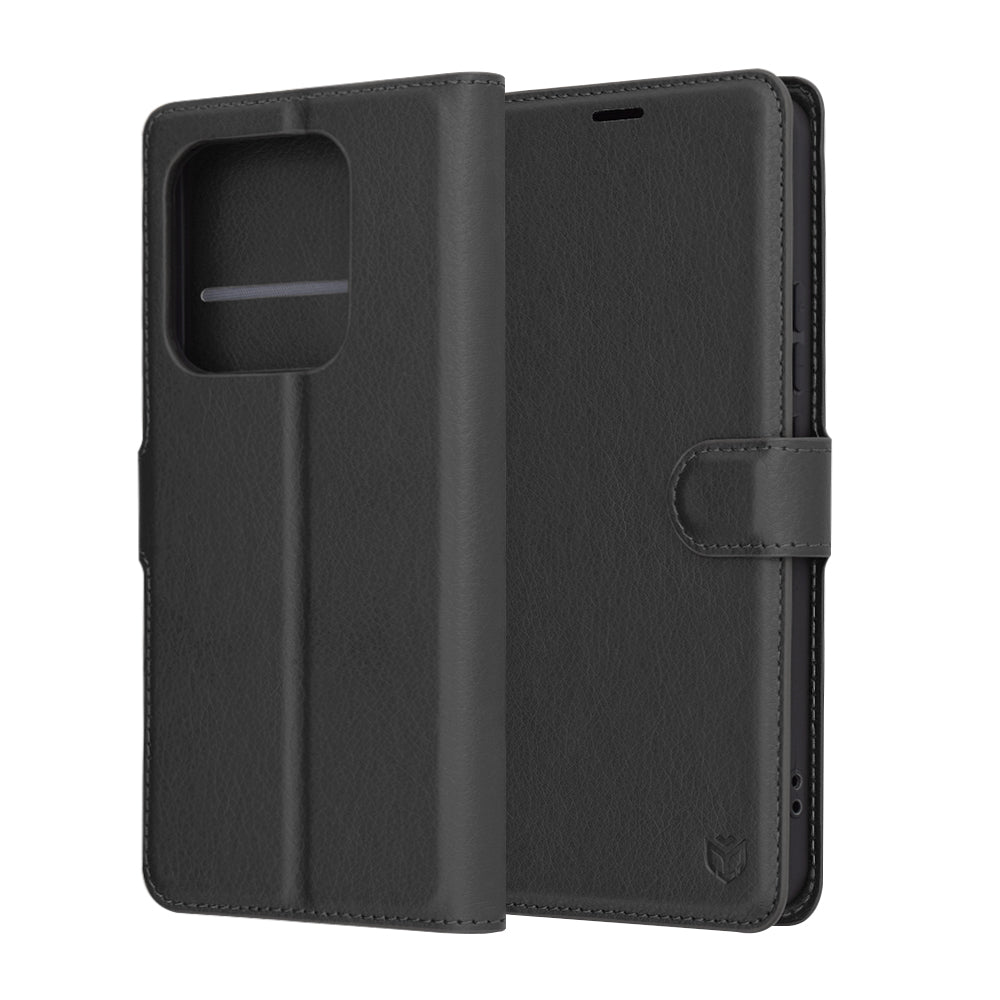 Case for Xiaomi Redmi Note 14 4G (Regional), Techsuit, Leather Folio, Black