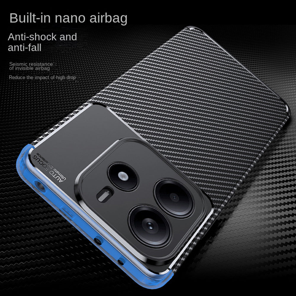 Case for Xiaomi Redmi Note 14 5G, Techsuit, CarbonFiber, Black
