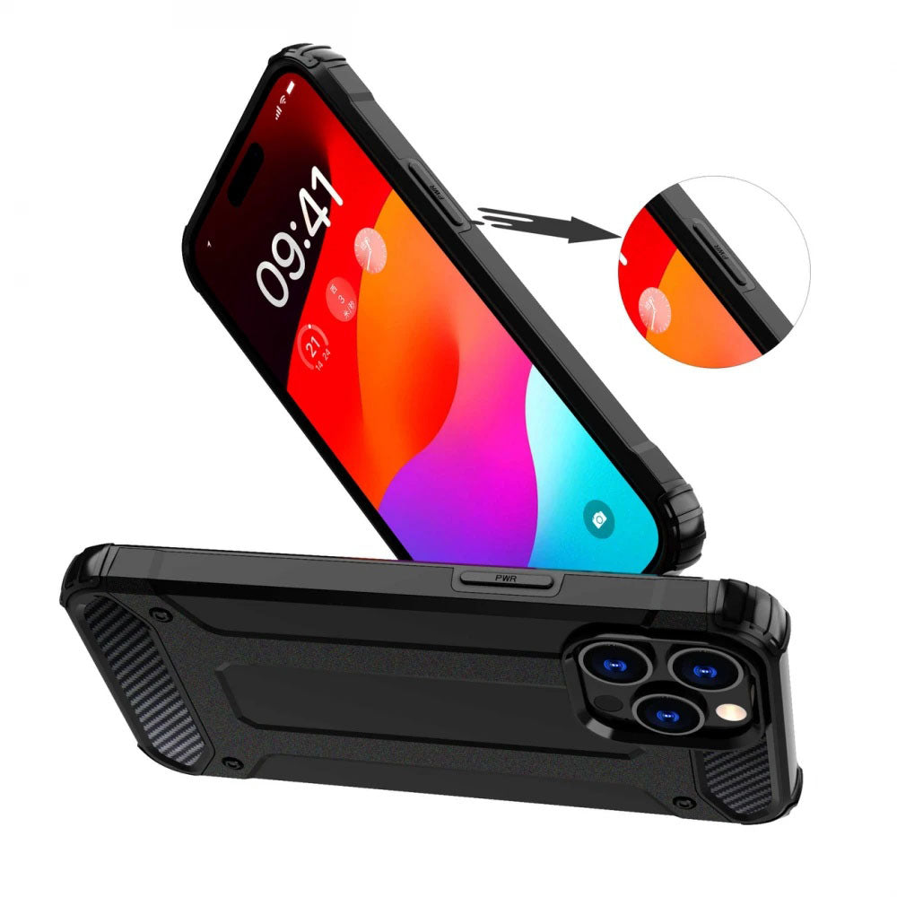 Case for Xiaomi Redmi Note 14 5G, Techsuit, Hybrid Armor, Black