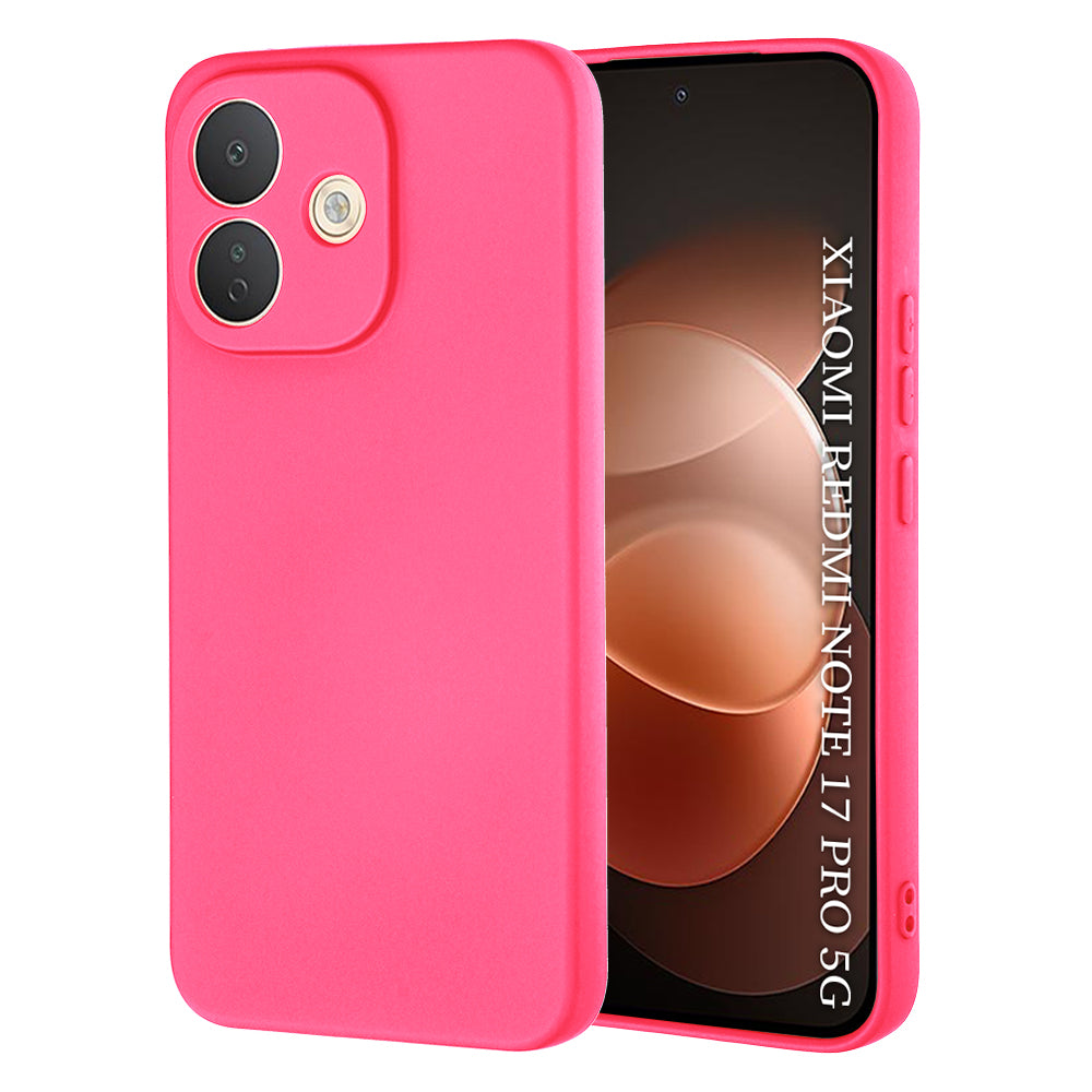 Case for Xiaomi Redmi Note 17 Pro, Techsuit, SoftFlex, Dark Pink