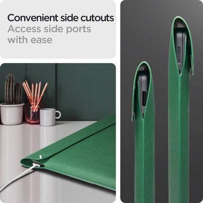 Spigen Valentinus Case for Laptop 15inch - 16inch, Green