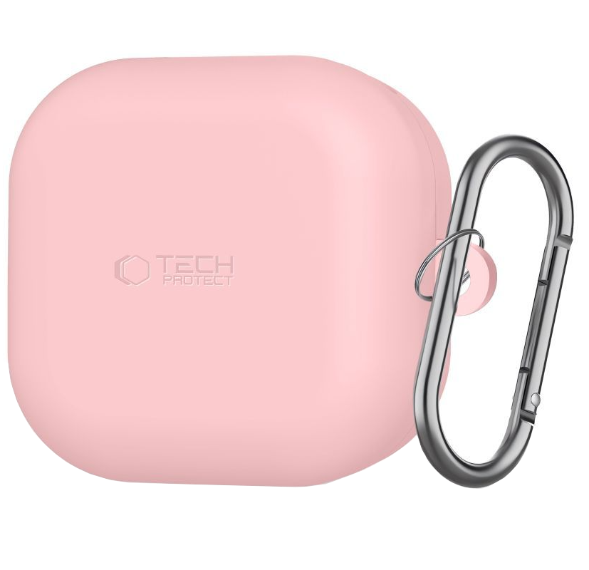 Tech-Protect Silicone Hook Case for Samsung Galaxy Buds4 / Buds4 Pro, Pink