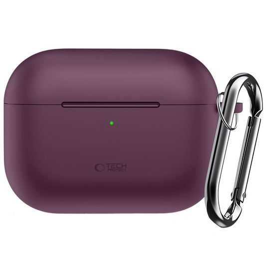 Tech-Protect Silicone Hook Case for Apple AirPods Pro 3, Burgundy