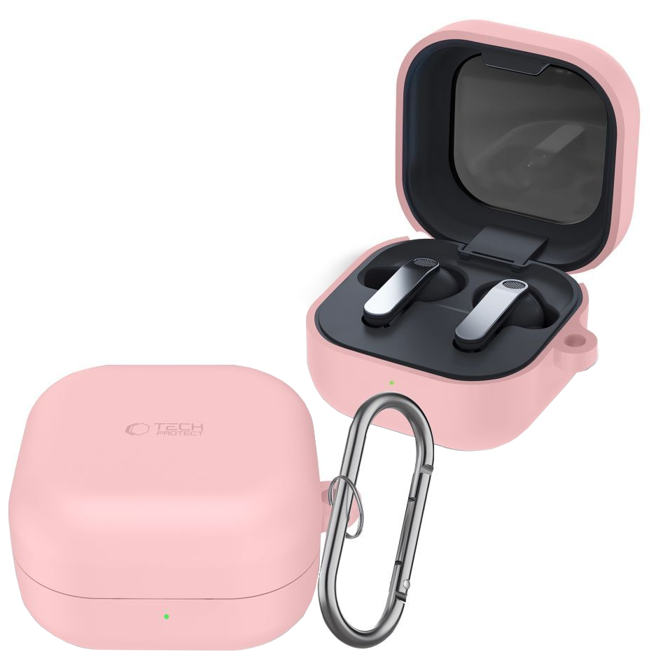 Tech-Protect Silicone Hook Case for Samsung Galaxy Buds4 / Buds4 Pro, Pink